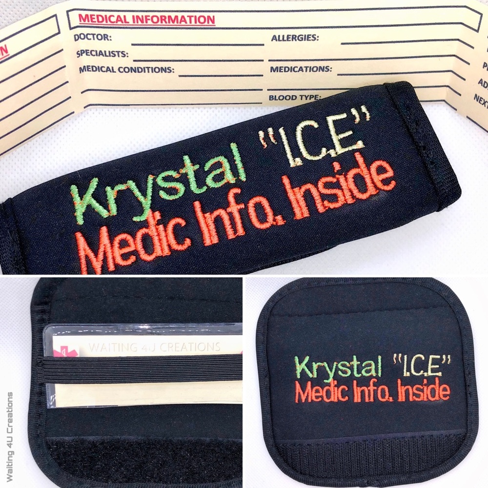 3 Bright Luggage-Purse Handle Info Covers